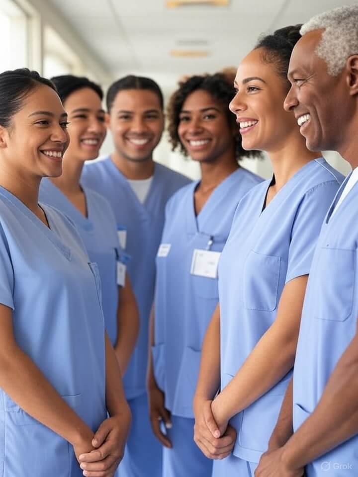 A team of healthcare professionals collaborating